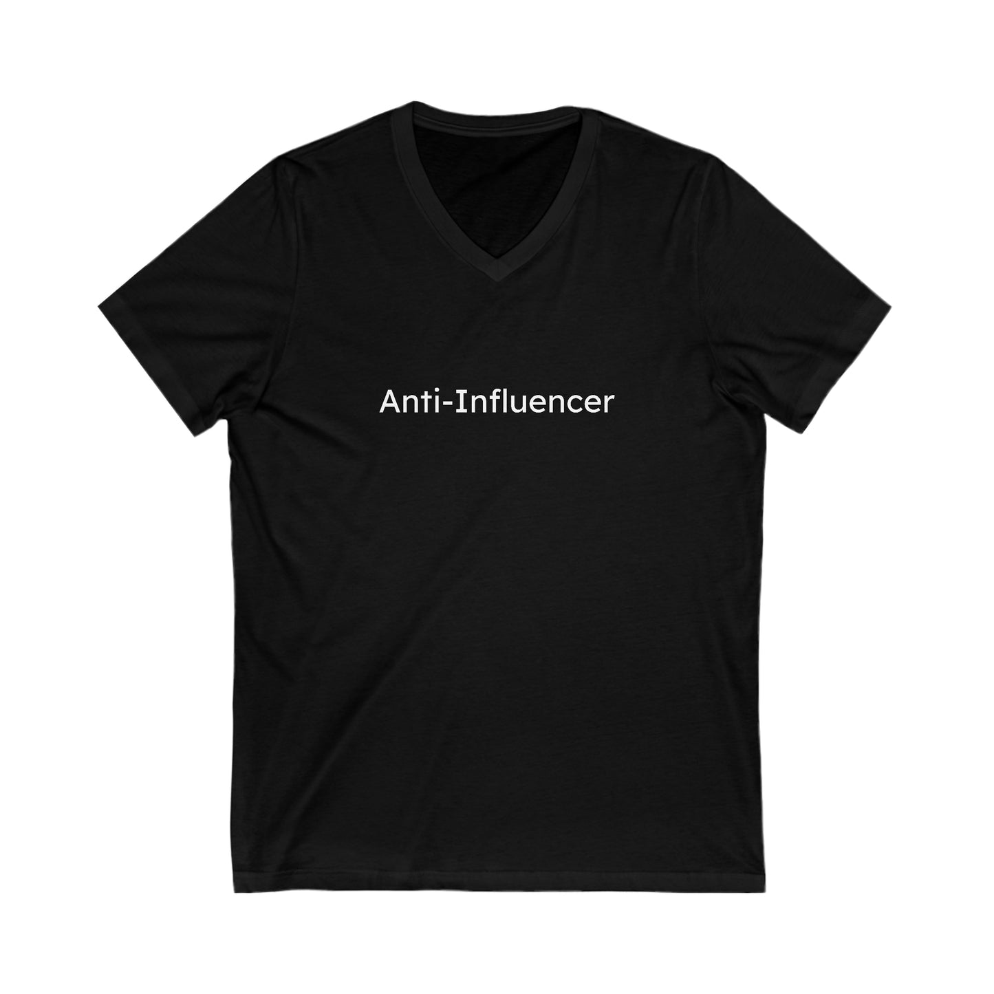 "Anti-Influencer" Short Sleeve V-Neck Tee