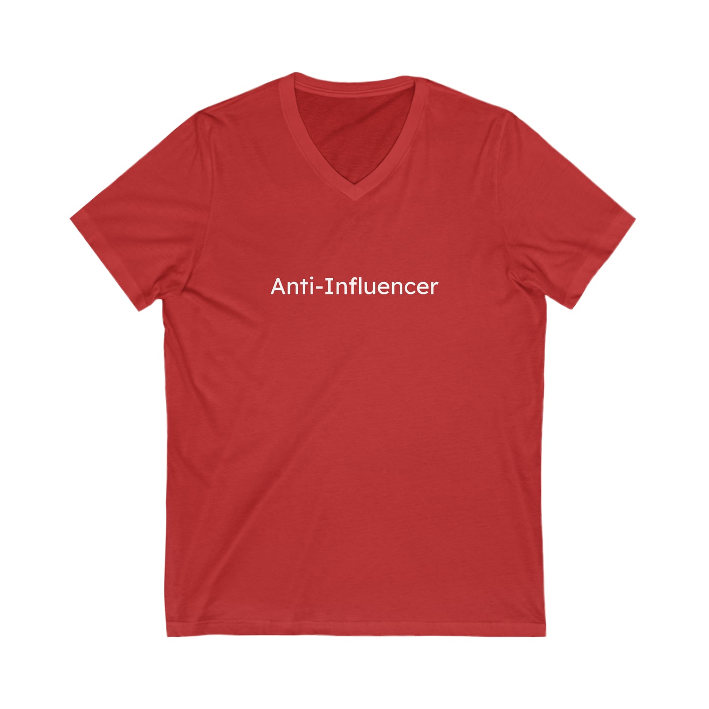 "Anti-Influencer" Short Sleeve V-Neck Tee