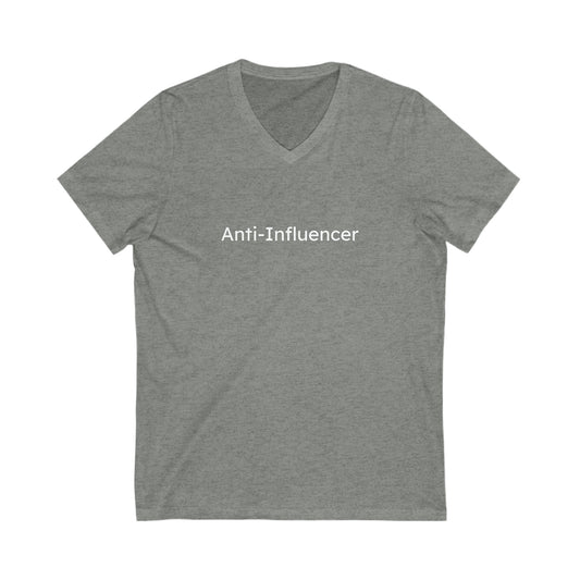 "Anti-Influencer" Short Sleeve V-Neck Tee