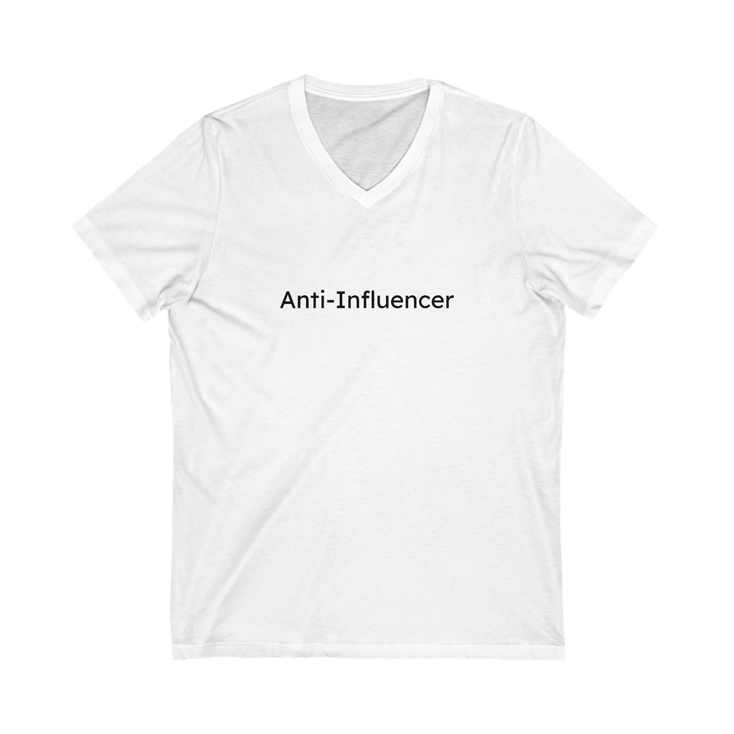 "Anti-Influencer" Short Sleeve V-Neck Tee